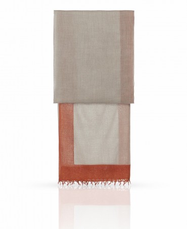 Палантин Унисекс W-BORDE/TAUPE.RUST